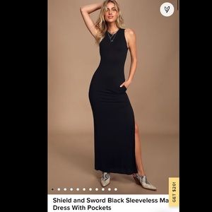 Lulus shield and sword maxi dress s